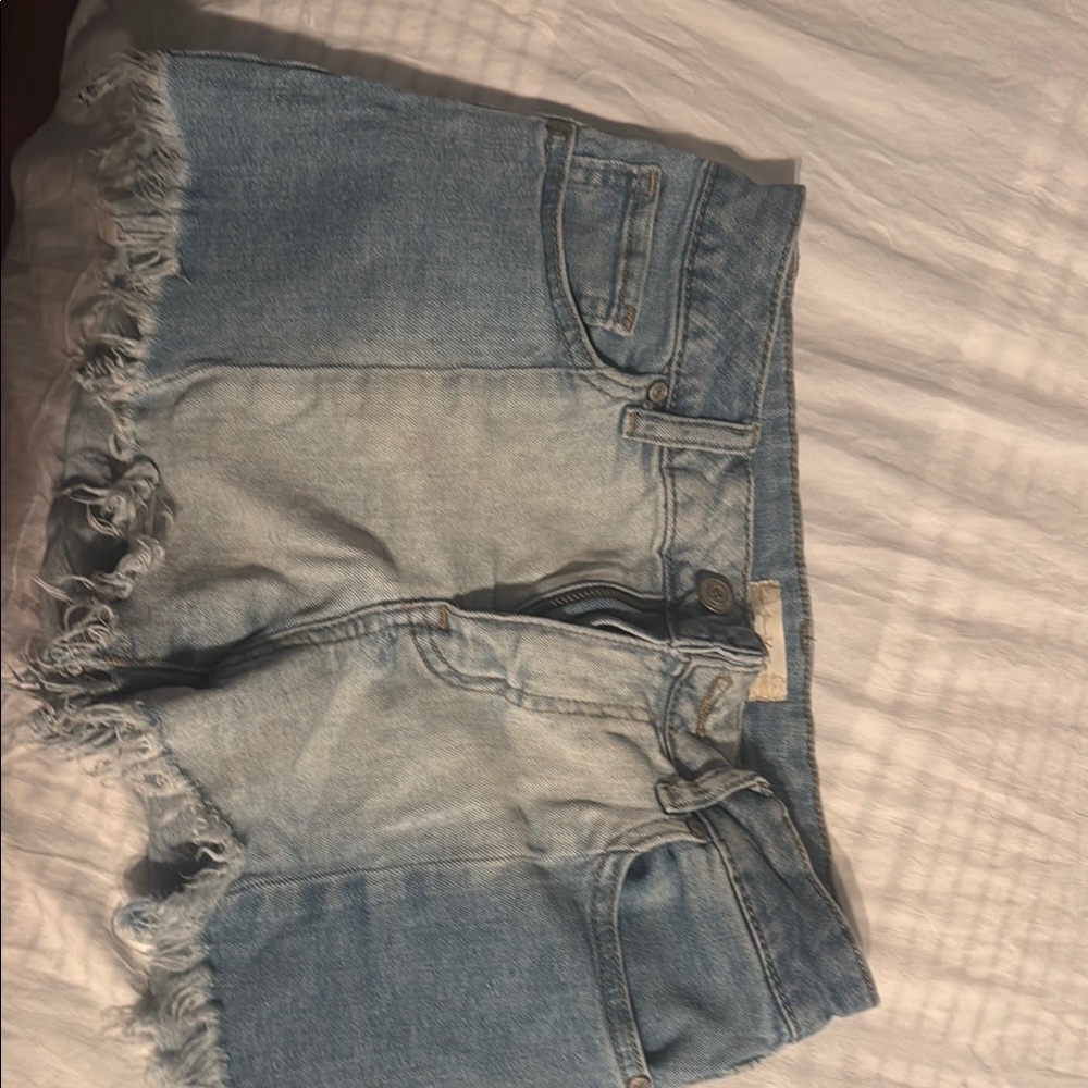 Frayed Denim Shorts